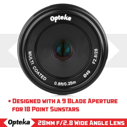 Opteka 28mm Wide Angle Lens for Panasonic S1H S5 GH5M2 G95 S1R G100 S1 G9 GX9 G1 - Picture 10 of 10