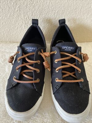 EUC Sperry Top-Sider, Black and Brown Gold Cup™ Authentic Original™ 2-Eye Boat Shoe Black combo  main image 4