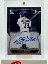 2023 Bowman Chrome #CPA-DSI Danny Serretti 1st Prospect Base Chrome Auto SP