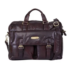 Style n Craft 392500 Messenger Bag in Dark Brown Full Grain Vintage Leather