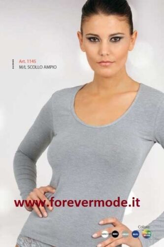 2 Egi Womens Micro-Modal Wide Neck Long Sleeve Underjacket Jersey - 1145 - Picture 1 of 1