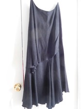 NWOT Black Asymmetric Basketweave MARNI Viscose Skirt, Raw Hem, Italy, IT46/US10