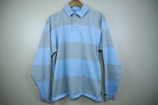 Vintage Mecca Shirt Adult Baby Blue Size Medium Polo Collared Long Sleeve Mens