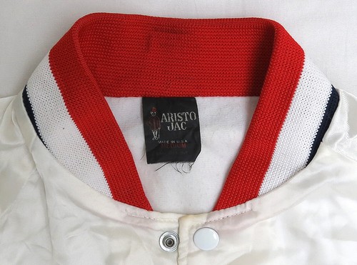 vtg TEAM USA OLYMPICS 80s White Satin Jacket MED Zee Medical Sponsor 1984/1988 M - Picture 4 of 8