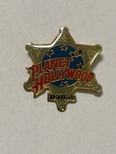 Planet Hollywood Dallas Souveneir Hat Lapel Pin Sheriff Star
