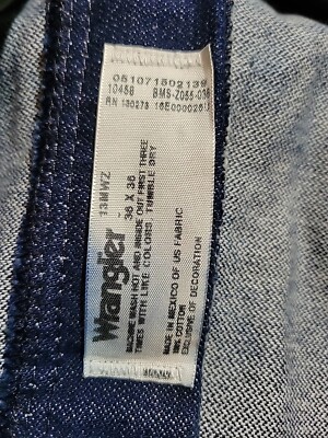 Vntg 90s Wrangler 13MWZ Mens 36 Tall Jeans Pro Rodeo Dark Wash