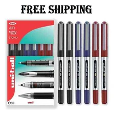 Uni-Ball Eye Micro Ub-150 Gel Ink Pen - 0.5 Mm - Pack of 6-2 X Black, 2 X ⭐️⭐️⭐️
