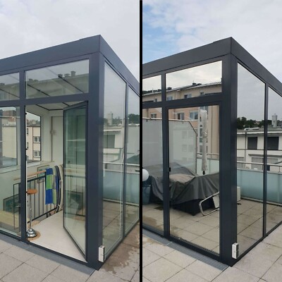 Spiegelfolie 9 /m² ALU 80XC Silber Sonnenschutzfolie Spionfolie Außenverklebung