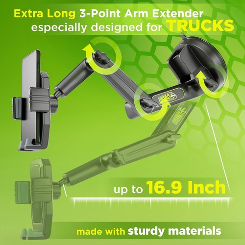 Phone Mount for Truck Phone Holder for Truck - Heavy Duty Super Suction Cup, - Afbeelding 6 van 6