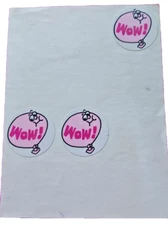 Vintage Scratch n Sniff  Matte 4 Stickers Wow Bubble Gum balloon Stinky Sticker