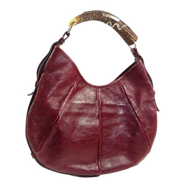 Yves Saint Laurent Mombasa Bordeaux One Shoulder Bag Handbag Horn