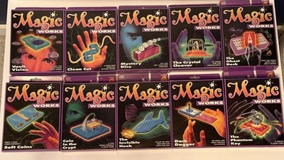 Magic Works by Milton Bradley 10 Brand NEW Mystery Dice Cleaver Cut Ghost Coins+