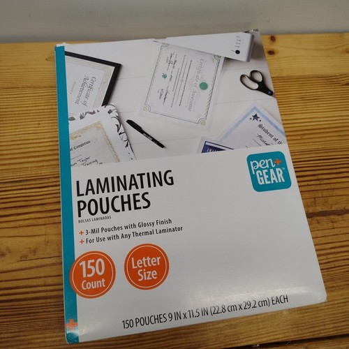 Pen+Gear Thermal Laminating Pouches 150 Count, 9 × 11.5 inch 3mil *PARTIAL*