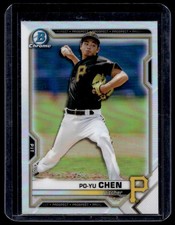 2021 Bowman Draft Chrome Refractor Po-Yu Chen Pittsburgh Pirates #BDC-151
