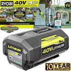 8.0Ah Battery For Ryobi 40V Lithium-Ion OP40602 OP4050A Power Battery With LED