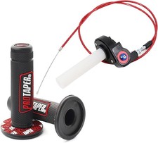 7/8" 22mm Twist Throttle Universal Motorcycle Pro taper Black Red Throttle Set