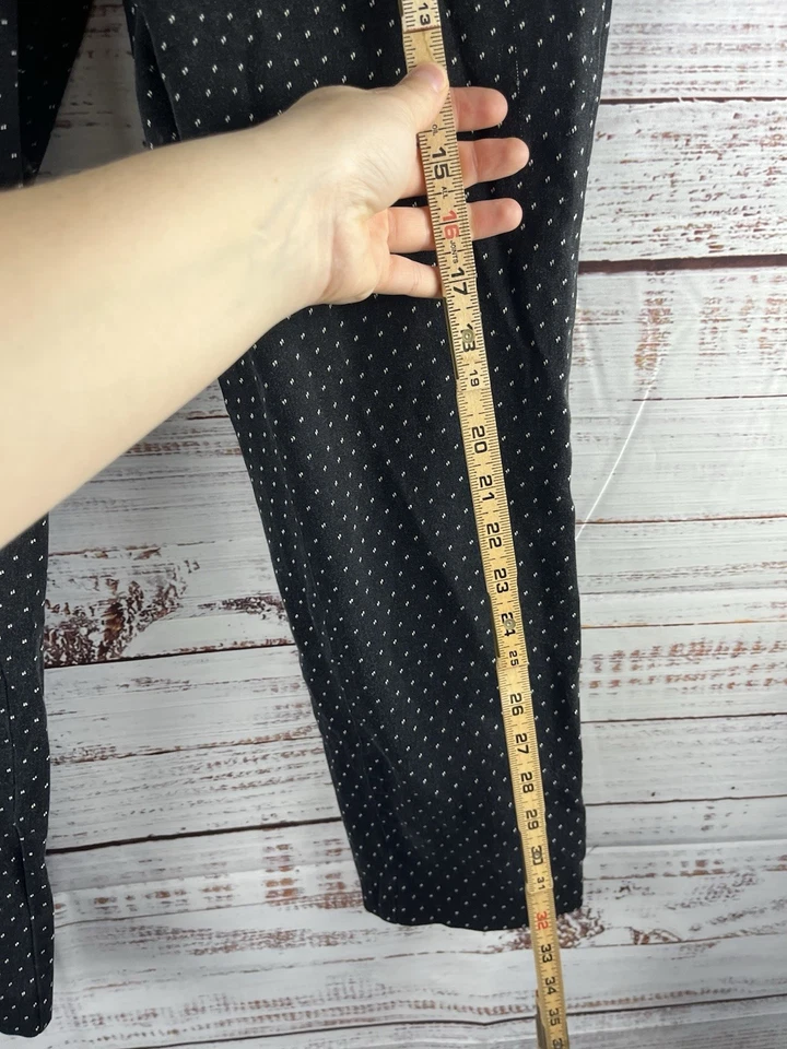 Faded Glory Ankle Pants Women’s 12 Black Cotton Blend Casual Pants Stretch - Image 4 of 4