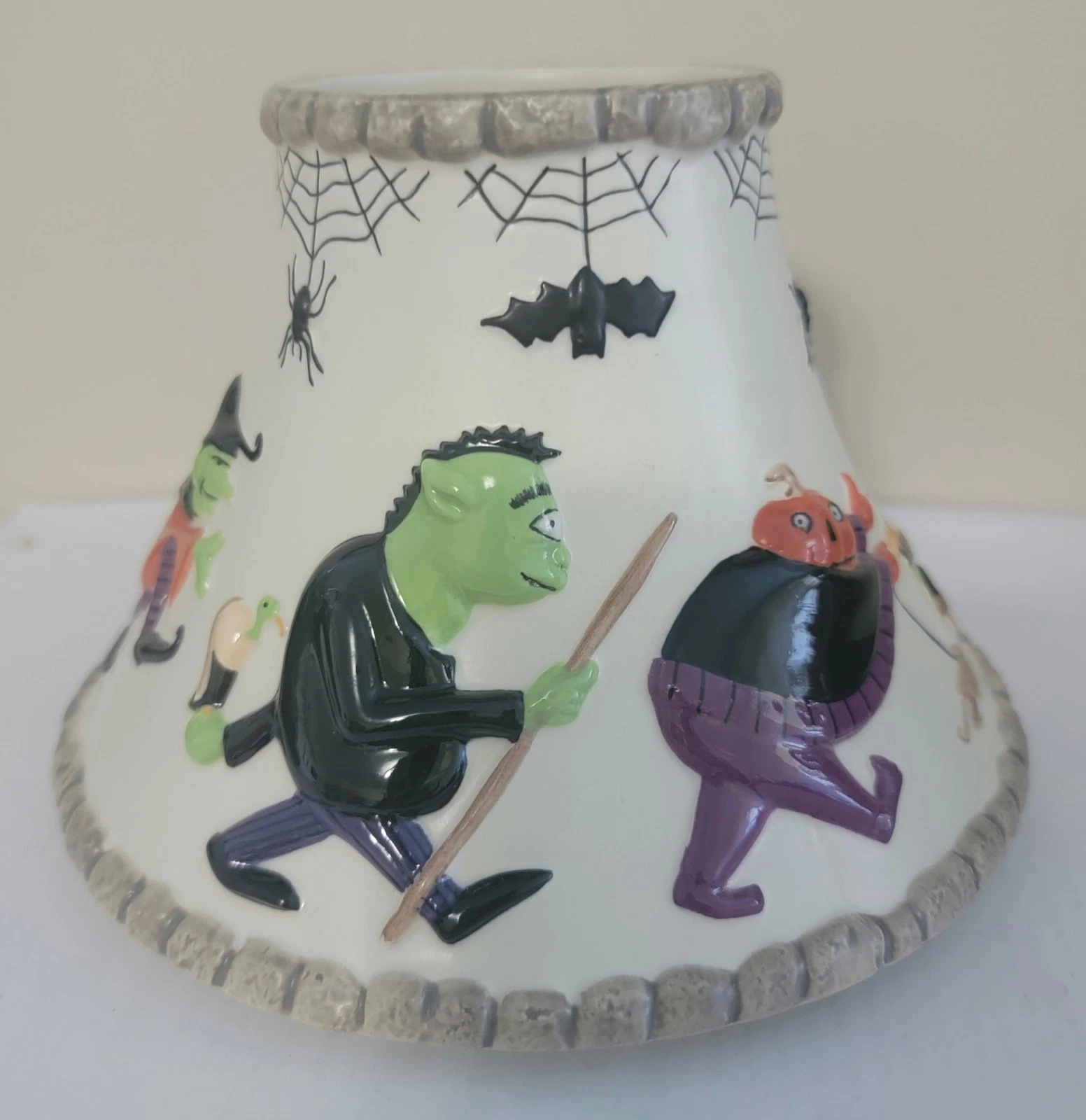 Yankee Candle Halloween Monsters Large Jar Shade Topper Dracula Ghouls New