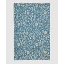 RRL Ralph Lauren Indigo Floral Cotton Scarf 62.20 in  18.90 in Casual New