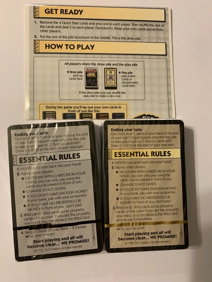 Hasbro Monopoly Millionaire Deal Card Game New Open Damaged Box - Image 3 of 4