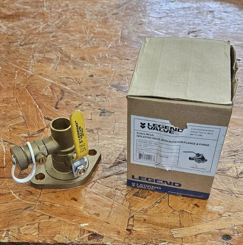 Legend S-2012RFLG Isolation Valve With Rotating Flange & Purge. NOS