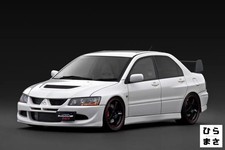 1/18 Diecast Miniature Car Mitsubishi Lancer Evolution VIII MR CT9A White