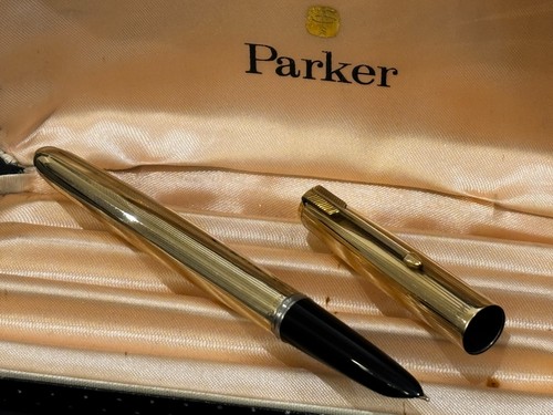 PARKER 51 AEROMETRIC FOUNTAIN PEN INSIGNIA SIGNET ENGLAND -RESTORED (BFP717)