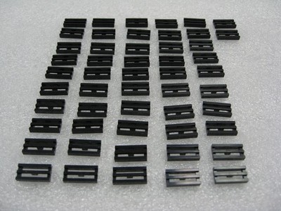 Lego 1x2 Black Slotted Grill Tile - Quantity: (52) - NEW Parted Out