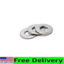 Pack of 100 Stainless Steel Flat Washers - 0.57” Diameter & Durable