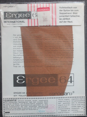 Vintage Ergee 64 Strümpfe Strapsstrümpfe Gr. 9 Caresse Neu OVP