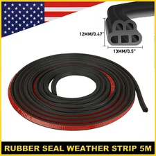 Double Layer Rubber Seal Car Weather Strip Door Window Lock Trunk Hood Edge Trim