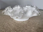 Fenton Vintage Silver Crest White Milk Glass Candy Dish. 6"