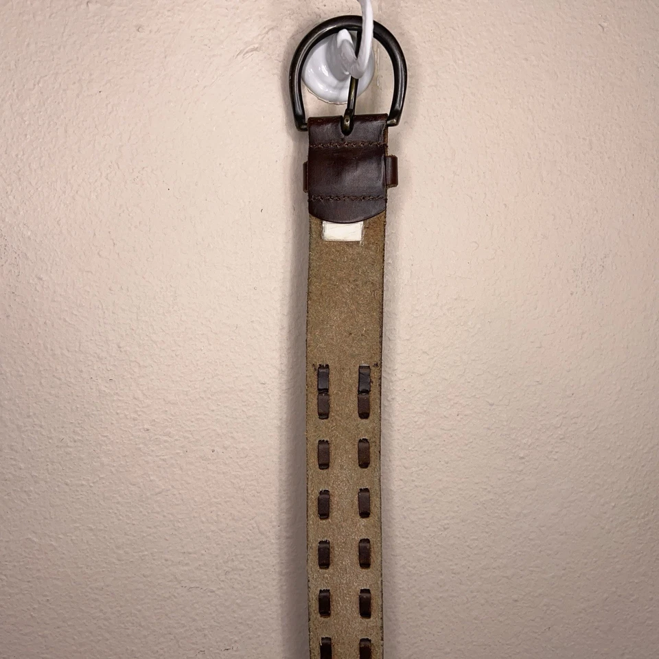 Cinturón de cuero genuino marrón Mossimo pequeño vintage para mujer clásico occidental Foto 4 de 4