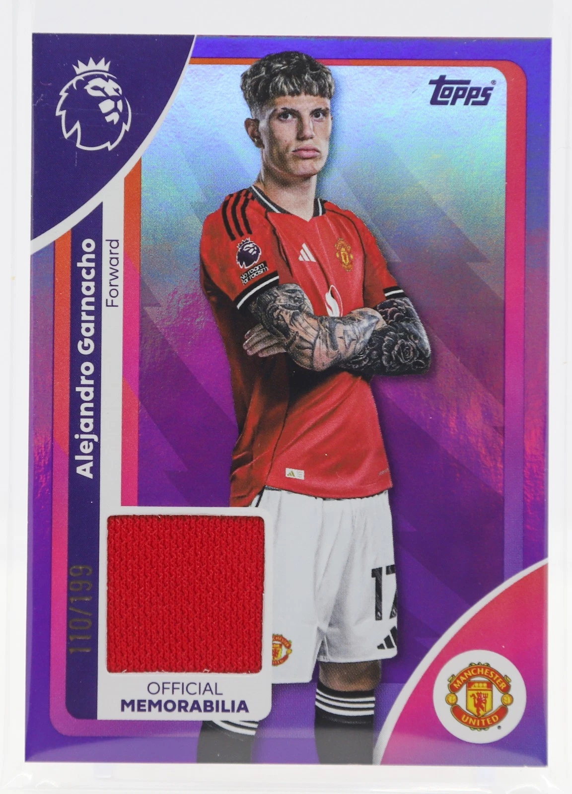 ALEJANDRO GARNACHO 2025-26 Topps Premier League Purple Rainbow Jersey RE-AG /199