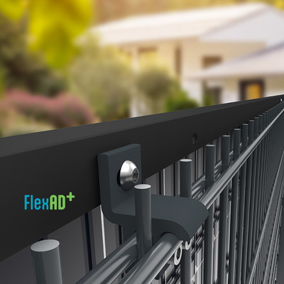 Solar Halterung für Doppelstabmatten   V2A PV Befestigung | RAL 7016 | FlexAD
