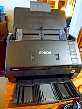 Epson Workforce ES-400 Color Duplex Document Scanner & Power Adapter + usb cable