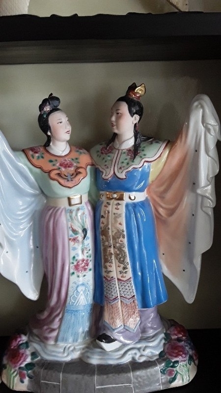 Vintage Chinese Butterfly Lovers Figurine