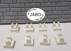(A13/16/9) LEGO 8x 2555 / 15712 Tile Plate 1x1 with Clip Top White