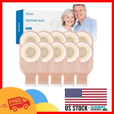 30 PCS Colostomy Bags with Odor-Proof Barrier and Secure Fit - Cut-To-Fit Design