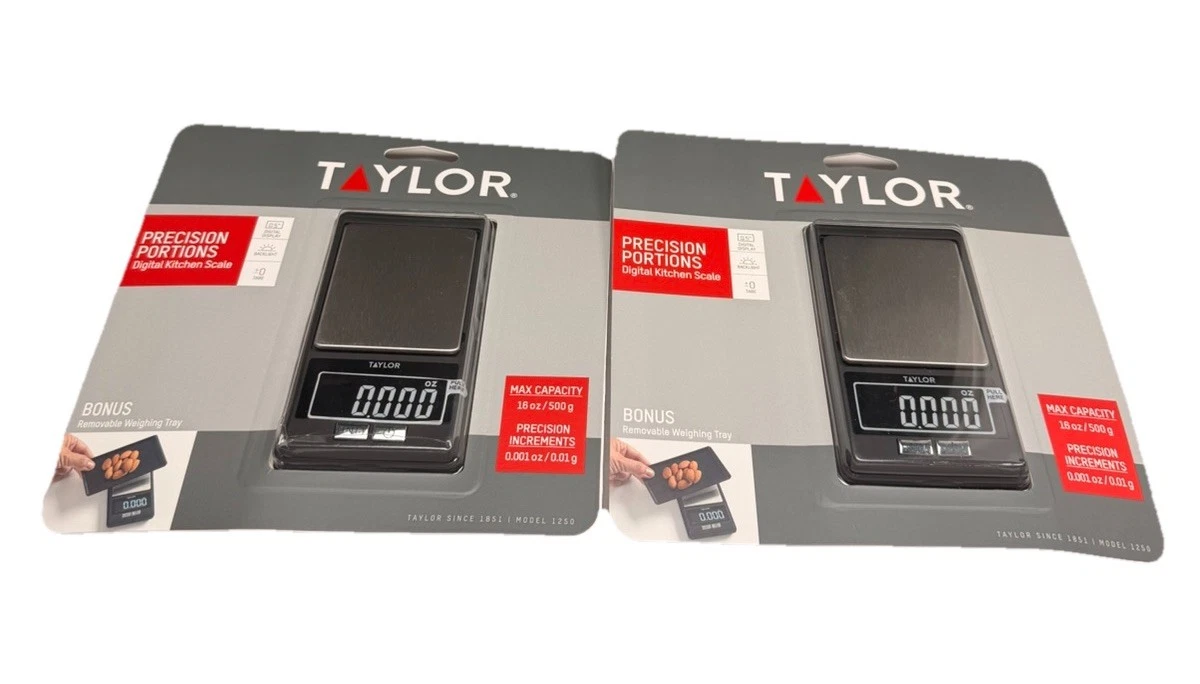 Lot Of 2 Taylor Precision Diet Digital Kitchen Scale With Cover 16 oz/500g | New