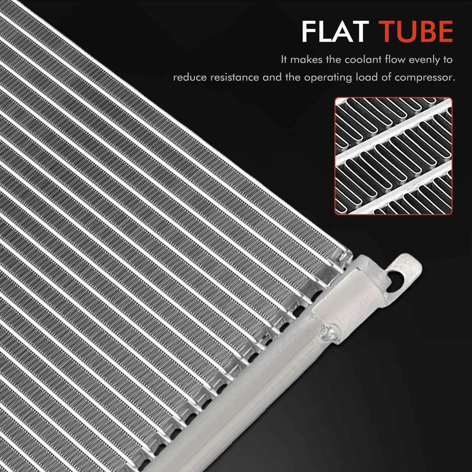 AC A/C Condenser with Bracket for Ford Ranger 1983-1989 Bronco II 1984 1985-1989 - Image 3 of 4