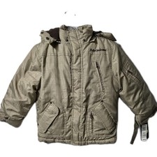 VTG BOYS ECKO UNLTD BROWN/KHAKI PLAID LONG SLEEVE FULL ZIP JACKET SIZE 5 NWT