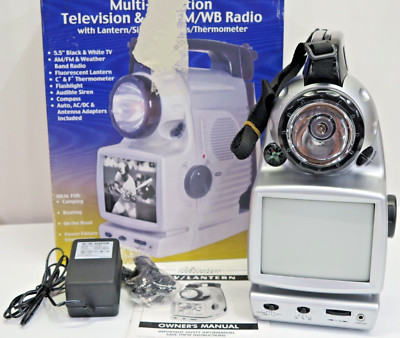 Portable Multi-Function Lantern 5.5'' TV AM/FM/WB Radio Siren Flashlight Compass