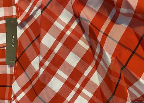 J Crew Collection NWT Long Ruffle Skirt in Red White Vibrant Flame SZ 4 - Picture 4 of 5