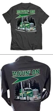 Big Rig Trucks 'Movin On' BRT Awesome Graphic Trucker T-Shirt & Hoodie