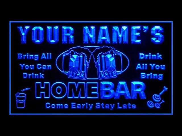 Personalized lighted online bar signs