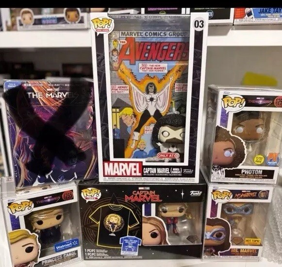 Funko Pop MCU THE MARVELS Set! Cap Marvel POP & T Carol Ms