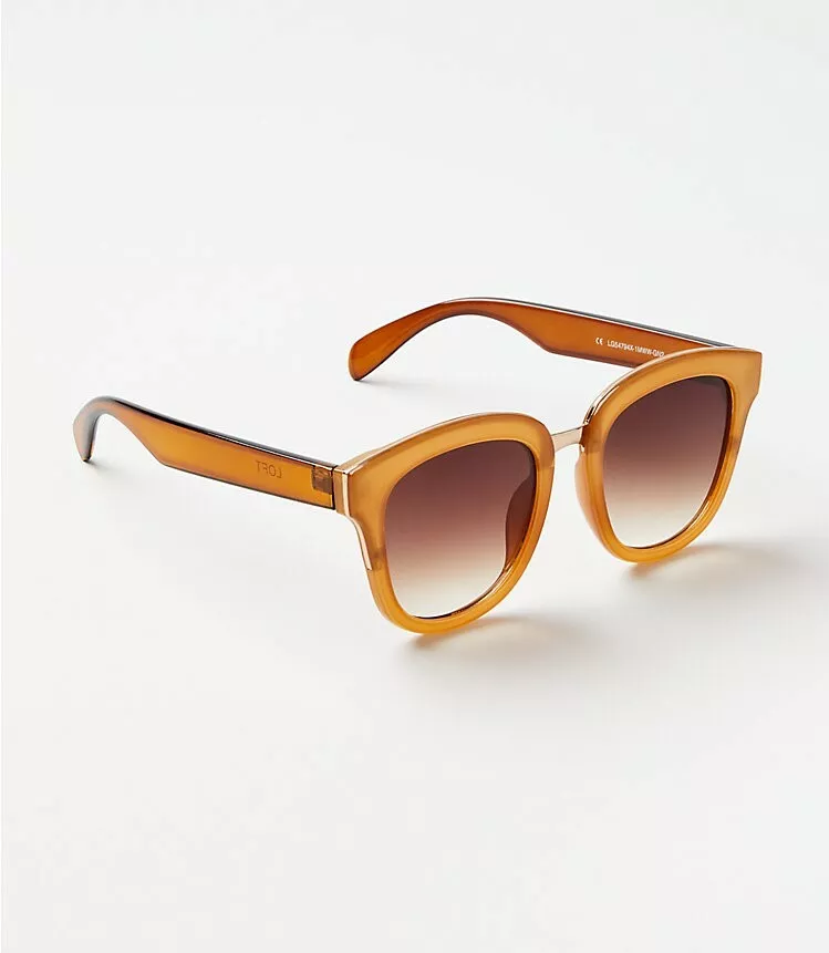 Ann Taylor Loft Glam Square SUNGLASSES Deep Dandelion NWT eBay