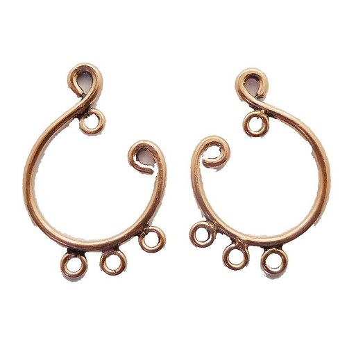 copper plated flat fish hook ear wire Ear Wire, 144 Copper Plate Brass 22 Gauge 18mm Flattened Fish Hook Earring