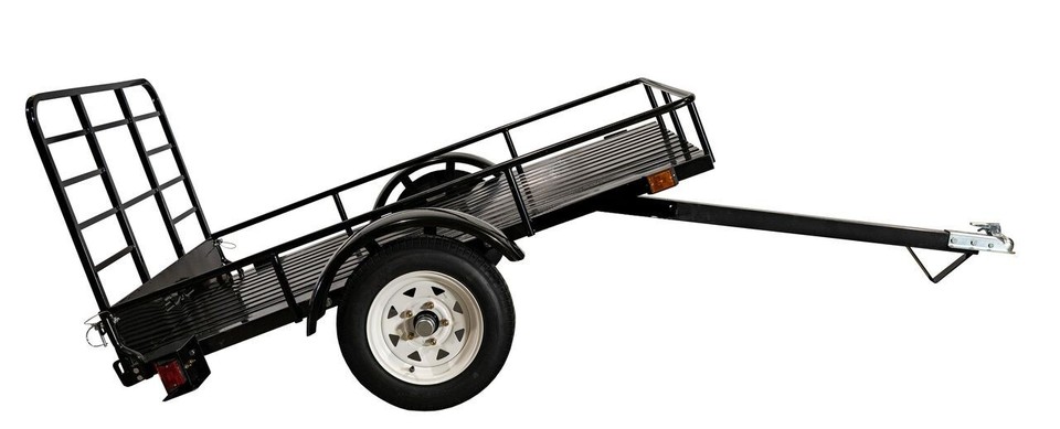 4 ft. x 6 ft. Single Axle Open Rail Utility Trailer | eBay